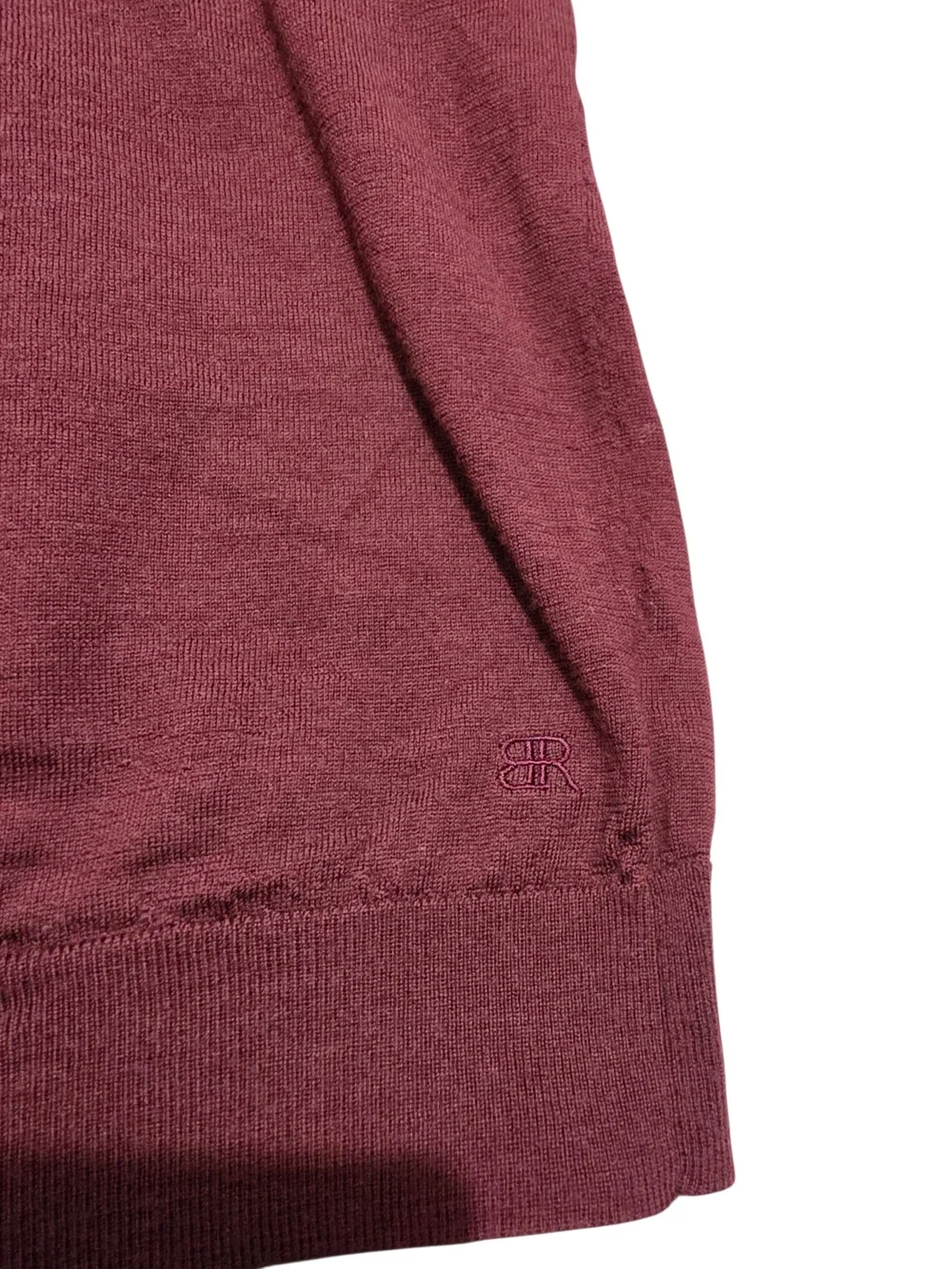 Banana Republic Merino Wool Men's Crewneck Sweater in Burgundy